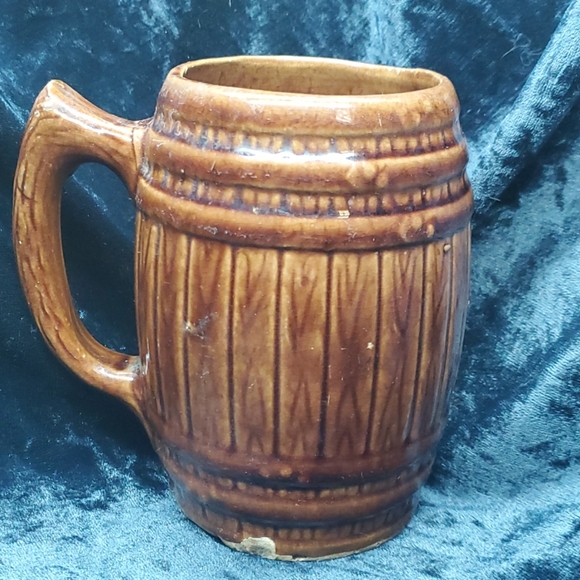 Vintage Root Beer Wood Barrel Ceramic Coffee Mug Brown - Picture 3 of 6